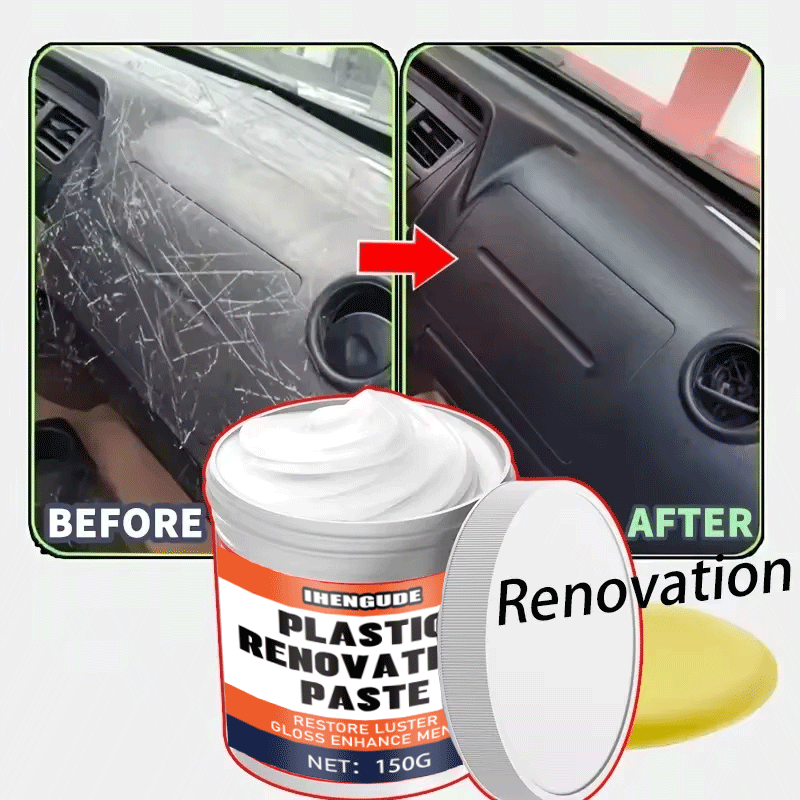Trim Restorer Plastic - แว็กซ์ขัดเงาพลาสติกสำหรับรถยนต์, ครีมฟื้นฟูพลาสติก, สามารถซ่อมแซมภายในรถยนต์, ยางรถยนต์ และการปรับปรุงชิ้นส่วนพลาสติกภายนอก, ให้ผลลัพธ์การซ่อมแซมที่ดี