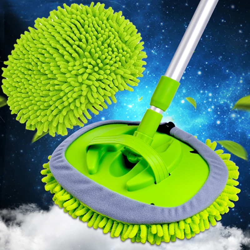 Interior Detailing Kit - 2 In 1 แปรงทําความสะอาดรถยนต์แปรงล้างรถ Duster Telescoping